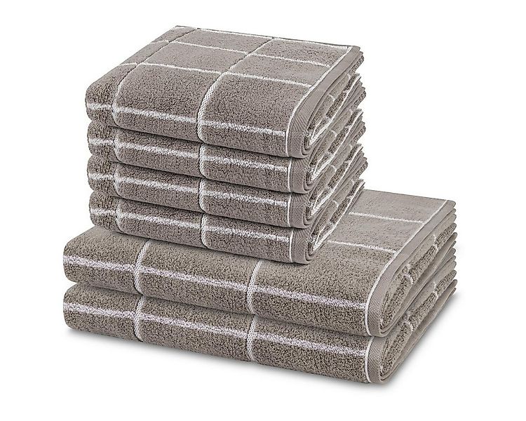 ROSS Handtuch Set Sensual Skin Karo, Walkfrottee (Spar-Set, 6-St), 4 X Hand günstig online kaufen