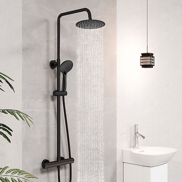 Aica Sanitär Duschsystem Thermostat Duscharmatur Regendusche günstig online kaufen