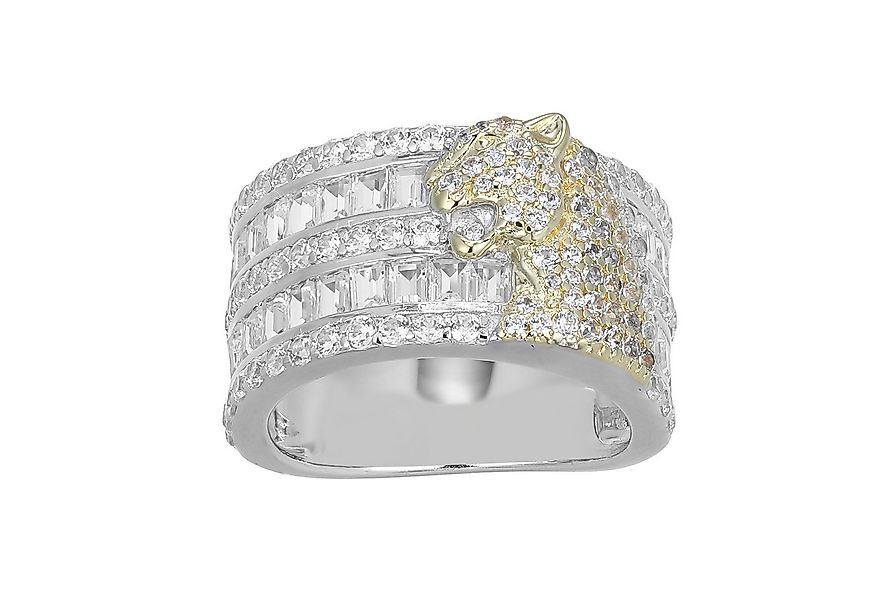 Cavill Silberring Cavill Ring Sterling Silber 3,81 ct Weißer Topas Panther günstig online kaufen