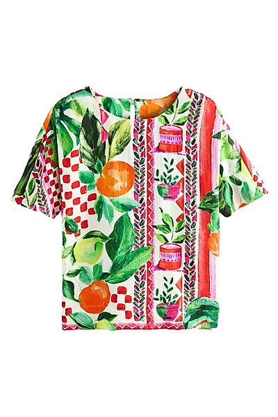 Next T-Shirt Kastiges T-Shirt aus Strukturmaterial günstig online kaufen