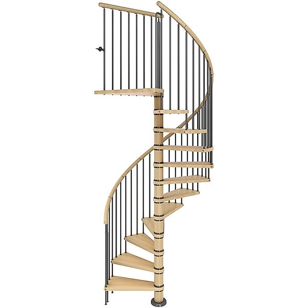 Dolle Spindeltreppe Winnipeg Buche geölt Durchmesser Ø 140 cm 14 Stufen Buc günstig online kaufen