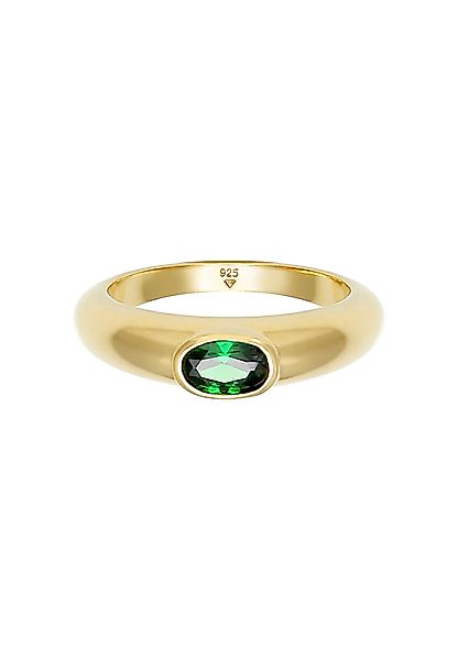 Elli Fingerring Bandring Zirkonia Oval Solitär günstig online kaufen