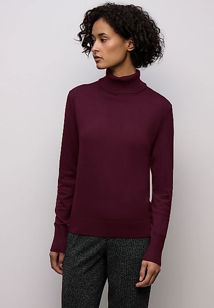 STREET ONE Rollkragenpullover mit Strick-Detail günstig online kaufen