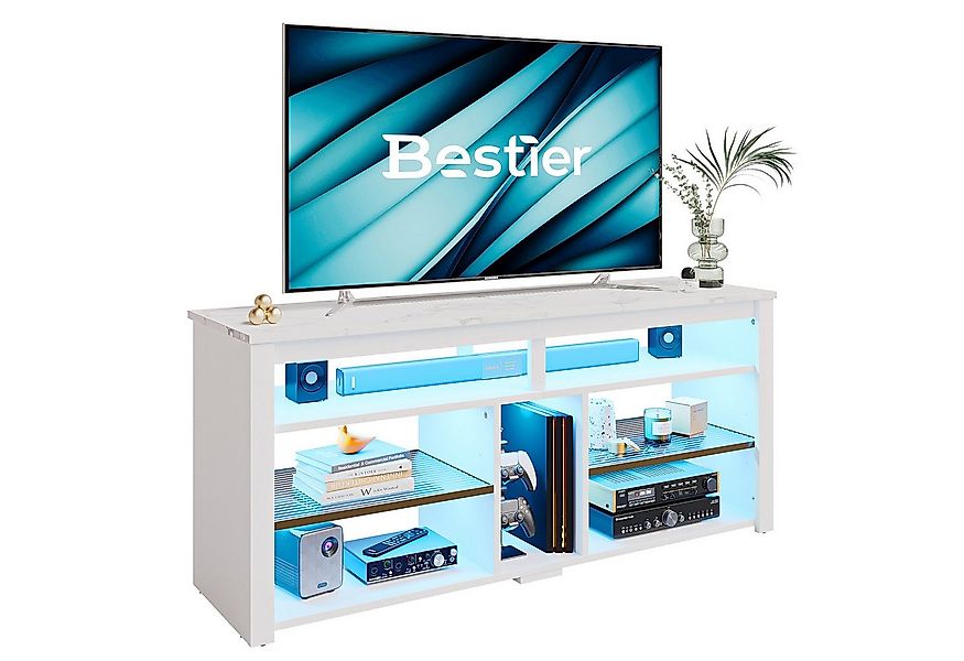 Bestier Lowboard TV-Schrank, Sideboard, Gaming TV Board mit LED-Beleuchtung günstig online kaufen