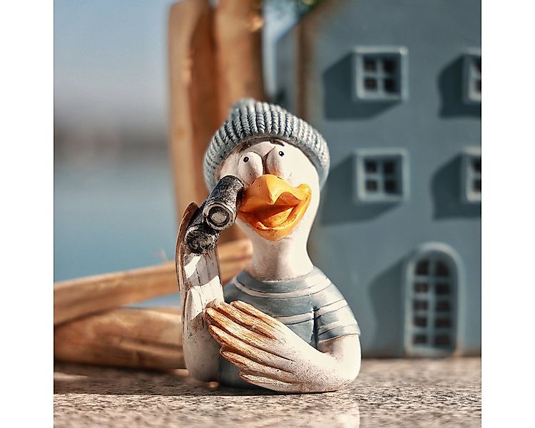 Viana Dekofigur Maritime Tischdeko Möwe Set Blau Weiß Silber 11cm 2 Stk günstig online kaufen