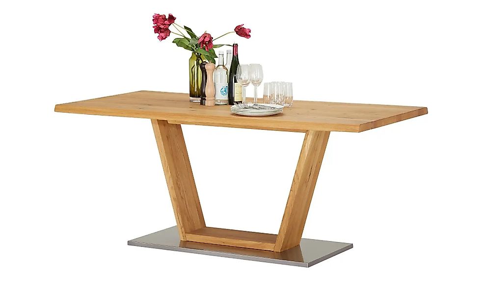MCA furniture Esstisch "Greta" Esstisch Massivholz mit Baumkante, gerader K günstig online kaufen
