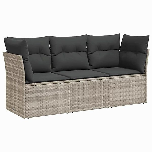 vidaXL Gartenlounge-Set 3-tlg. Garten-Sofagarnitur mit Kissen günstig online kaufen