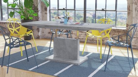 Mazzoni Couchtisch Grand Noir Beton stufenlos günstig online kaufen