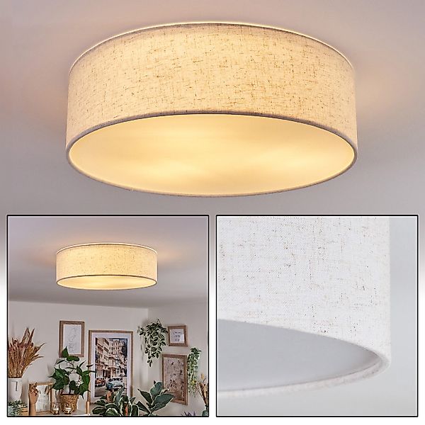 hofstein Deckenleuchte Deckenlampe aus Metall/Kunstleinen/Kunststoff in günstig online kaufen