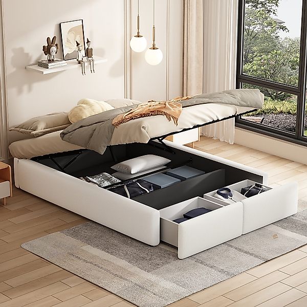 OKWISH Polsterbett Plattformbett ohne Kopfteil (Polsterbett günstig online kaufen