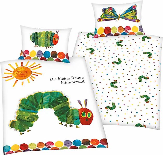 Babybettwäsche »Die kleine Raupe Nimmersatt«, mit tollem Motiv günstig online kaufen