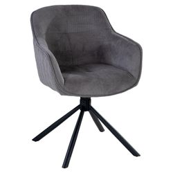 Stolkom Sp.z.o.o. Esszimmerstuhl EMMA-SOFIA, Grau, Schwarz, günstig online kaufen