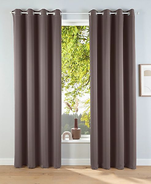 my home Verdunkelungsvorhang "Solana" Ösen 2 Stk. tlg. 2-er Set, Breite 140 günstig online kaufen