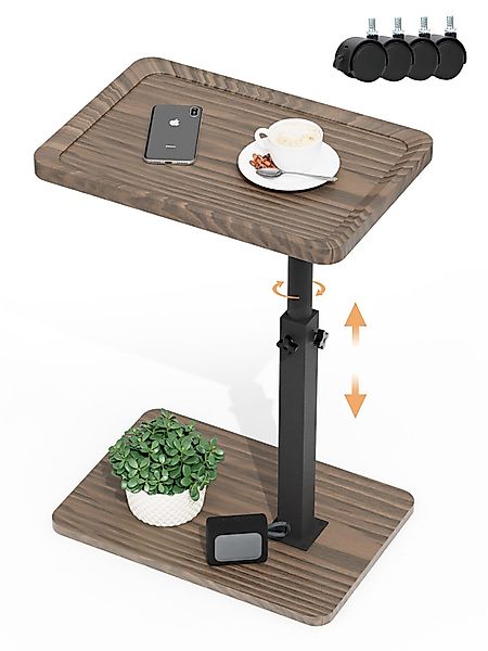 ROYGBIV Beistelltisch C Form mit 360° Drehfunktion, Höhenverstellbarer Side günstig online kaufen