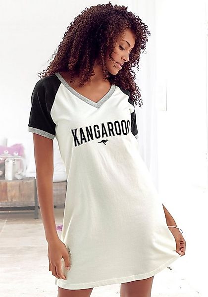 KangaROOS Bigshirt 1-teilig, mit kontrastfarbenen Raglanärmeln günstig online kaufen