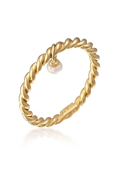 Elli Perlenring Bandring Stapelring Kordel Twist günstig online kaufen