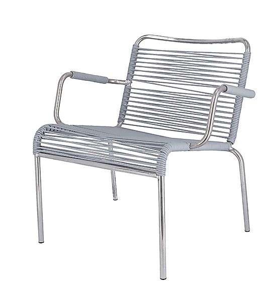 Outdoor Sessel Fiam Mya Lounge Spaghetti aus Aluminium grau günstig online kaufen