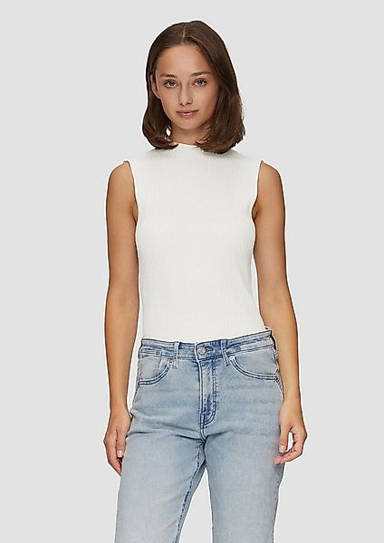 s.Oliver Muscleshirt Strickpullunder Geripptes Stricktop aus Viskosestretch günstig online kaufen