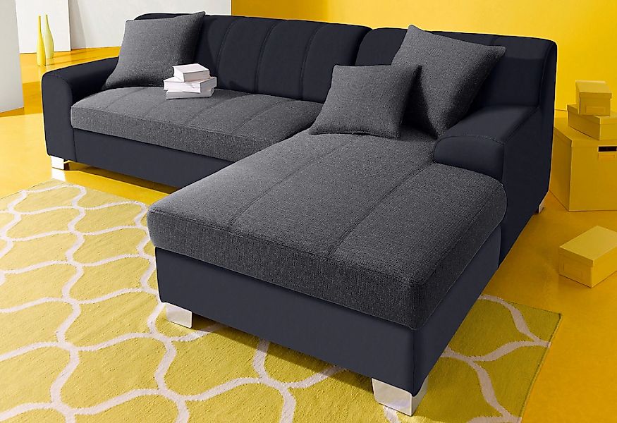 DOMO collection Ecksofa "Turah incl. Zierkissen, moderne Steppung, auch in günstig online kaufen