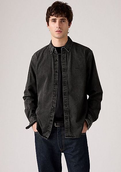 Levi's® Langarmhemd AUTHENTIC BUTTON DOWN mit Ton-in-Ton Logostickerei auf günstig online kaufen