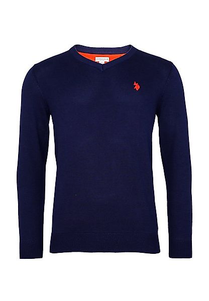 U.S. Polo Assn. Strickpullover Pullover V-Neck Feinstrick (1-tlg) günstig online kaufen
