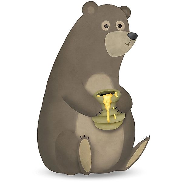 Komar Bild "Cute Animal Bear" Tiere 1 Stk. tlg. Wandbild zur Dekoration - o günstig online kaufen