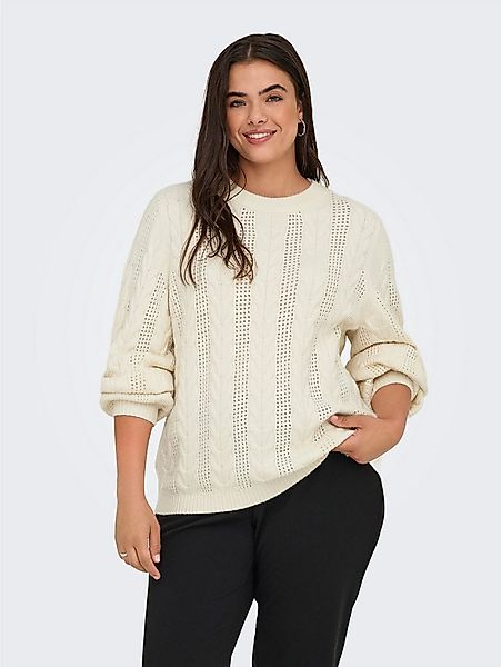 ONLY CARMAKOMA Strickpullover CARRUBINA LS CABLE O-NECK KNT NOOS günstig online kaufen