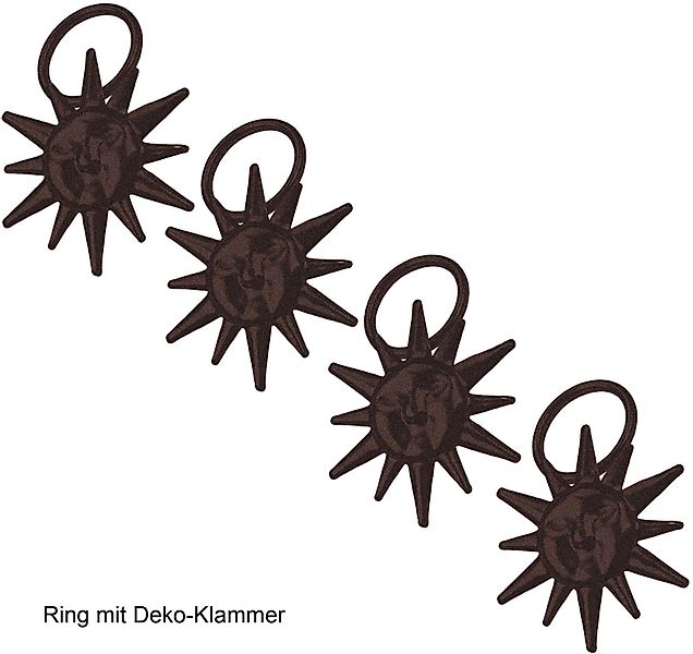 Liedeco Gardinenring Sonne, Gardinenstangen, (Packung, 4-St., günstig online kaufen
