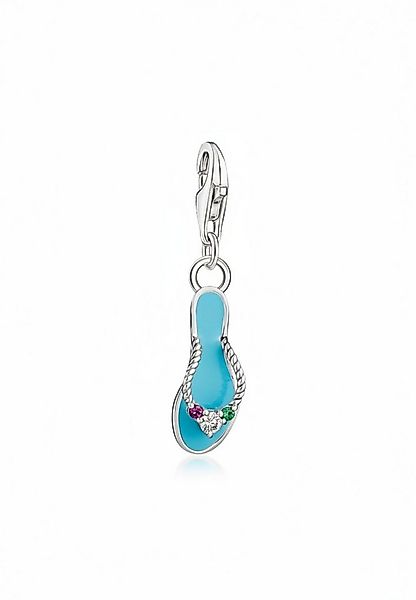 THOMAS SABO Kette mit Anhänger Silber Charm-Anhänger: Türkiser Flip-Flop mi günstig online kaufen