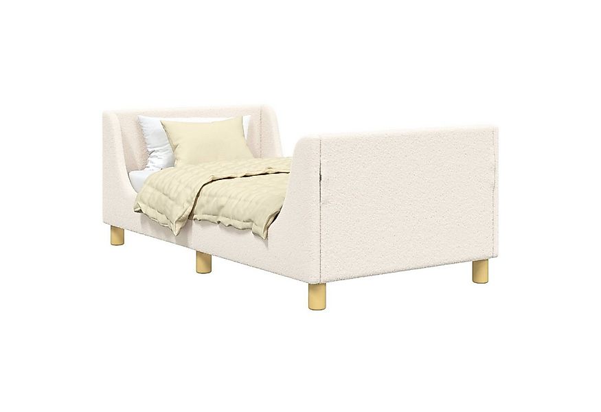 vidaXL Bett Kinderbettgestell mit Kopfteil Creme 80 x 160 cm Schafstoff (1- günstig online kaufen