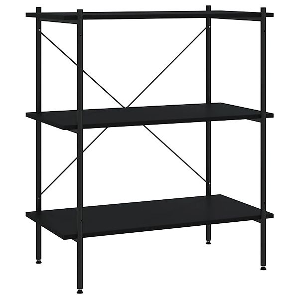 vidaXL Regal mit 3 Böden Schwarz 80x40x92 cm günstig online kaufen