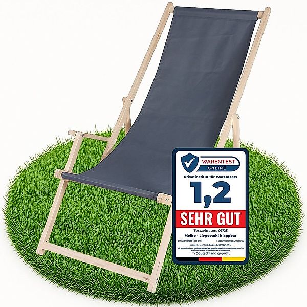 Melko Gartenstuhl Strandliege Liegestuhl Gartenliege Holz günstig online kaufen