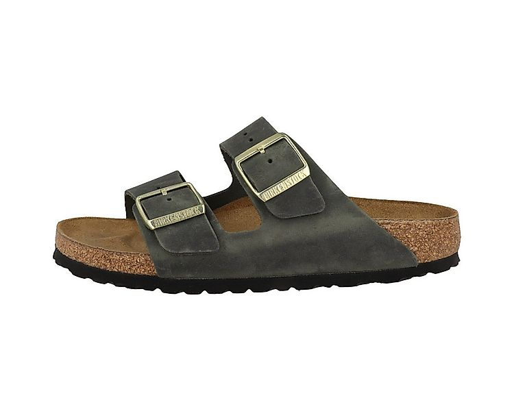 Birkenstock Arizona geöltes Nubukleder schmal Damen Pantolette Hausschuhe, günstig online kaufen