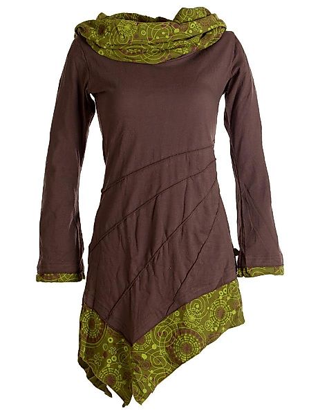 Vishes Jerseykleid Asymmetrisches Kleid aus Baumwolle günstig online kaufen