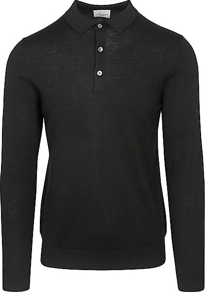 Profuomo Longsleeve Poloshirt Merinowolle Schwarz - Größe XXL günstig online kaufen