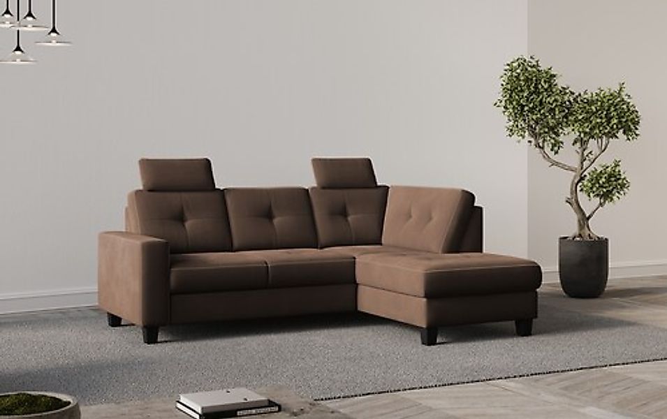 Places of Style Ecksofa »Varese«, Kreuznaht in beige günstig online kaufen