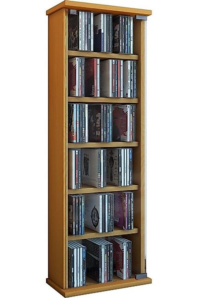 VCM Standregal Holz CD DVD Stand Regal Schrank Vetro Glastür günstig online kaufen