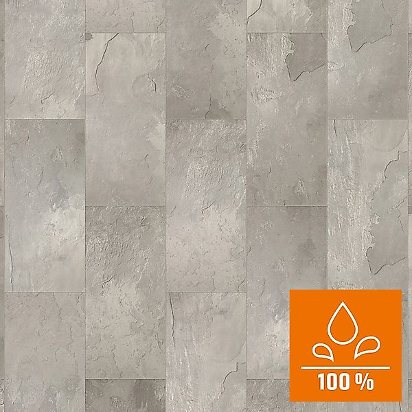 Classen Visio Grande Laminat 8 mm Wasserfest Tonschiefer Grau günstig online kaufen