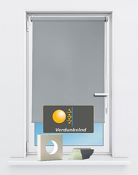 Seitenzugrollo Seitenzugrollo 'Luna', verdunkelnd, Klemmfix, ohne günstig online kaufen