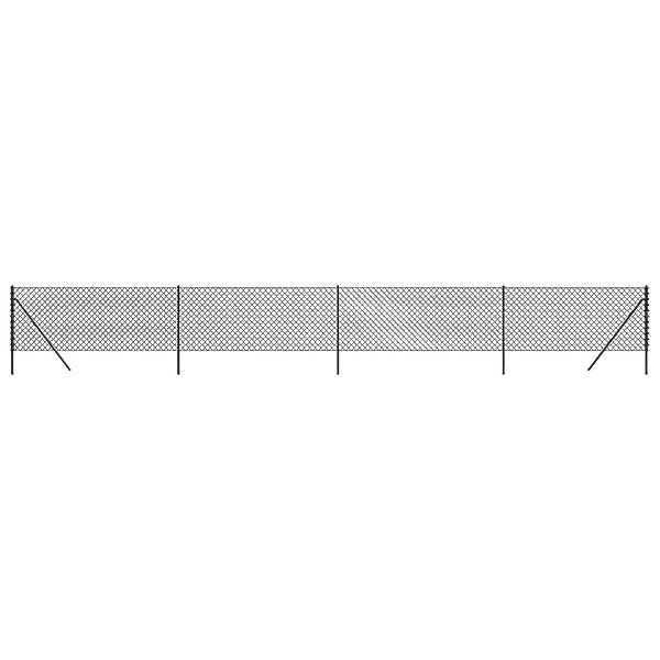 vidaXL Gartenzaun Maschendrahtzaun Anthrazit 1x10 m, günstig online kaufen