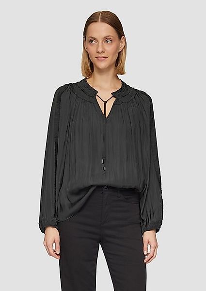 s.Oliver BLACK LABEL Langarmbluse Tunika-Bluse mit Rüschen-Details günstig online kaufen