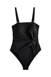 Next Badeanzug Bauchformender Bandeau-Badeanzug mit Twist-Detail günstig online kaufen