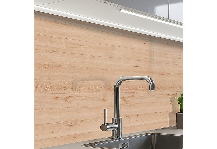 KitchenYeah Küchenrückwand selbstklebend Holz - Muster - Regale, (1-tlg), S günstig online kaufen