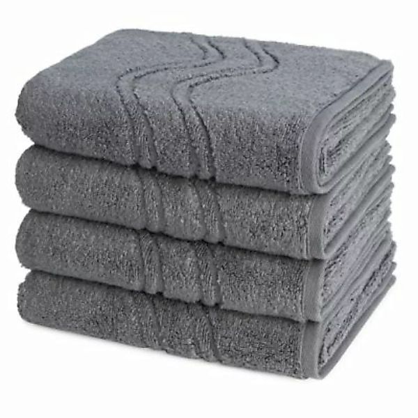 Ross 4 X Handtuch - im Set Cashmere feeling Handtücher dunkelgrau günstig online kaufen