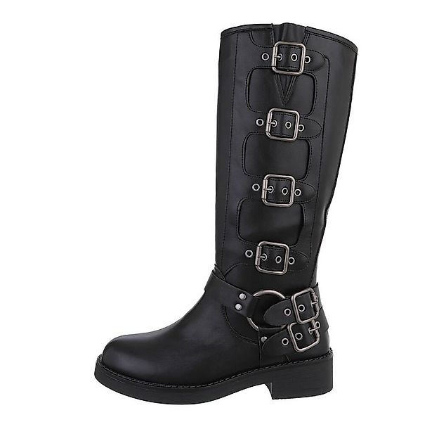 Ital-Design Damen Bikerschuhe Biker Westernstiefel (85276000) Blockabsatz F günstig online kaufen