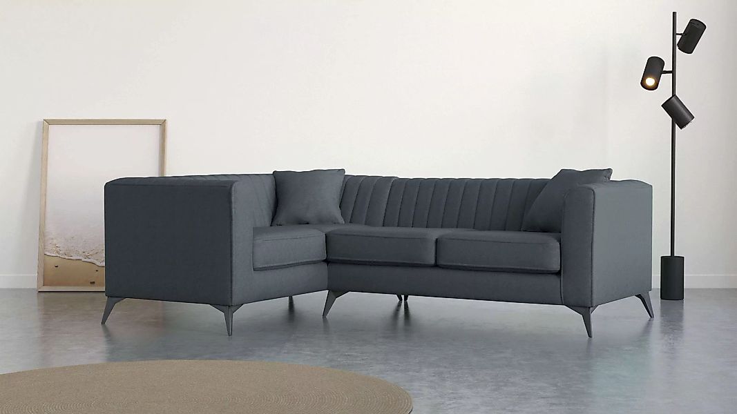Places of Style Ecksofa »MATTHEW L-Form ideal für kleine Räume, Maße B/T/H: günstig online kaufen