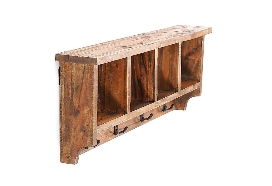 DESIGN DELIGHTS Wandgarderobe VINTAGE HAKENLEISTE mit ABLAGEFÄCHERN 70x27cm günstig online kaufen