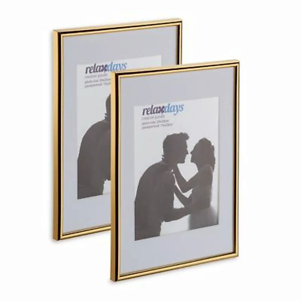 relaxdays Bilderrahmen 2er Set 20x30 cm gold günstig online kaufen
