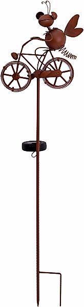 näve LED Solarleuchte "Borella" 1 Stk. Warmweiß LED Solar Erdspieß,braun,wa günstig online kaufen