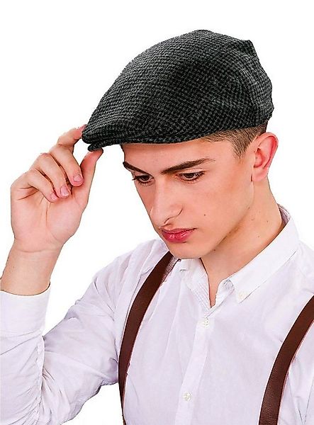 Metamorph Kostüm Graukarierte Schiebermütze, Schicke Mütze für smarte Jungs günstig online kaufen